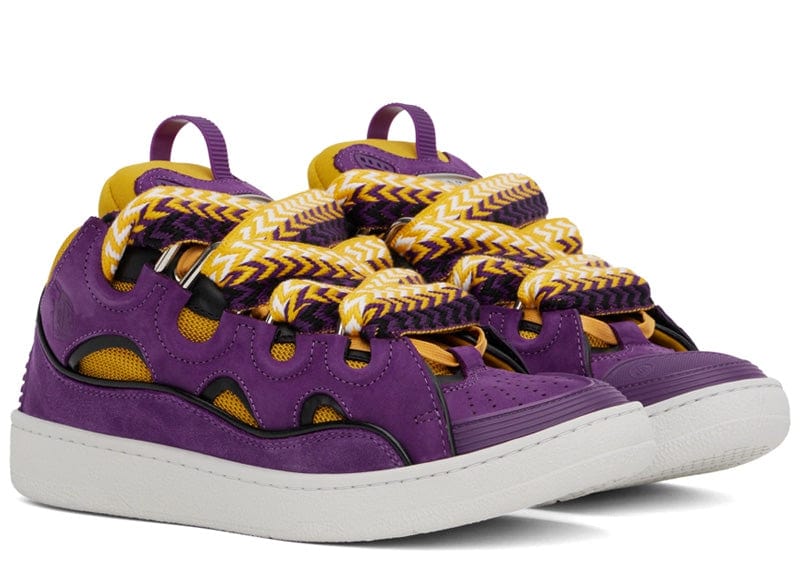 Lanvin Curb Sneakers Purple/Yellow - Image 4