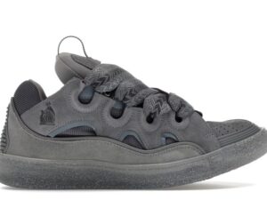 Lanvin Leather Curb Speckled Effect Light Grey
