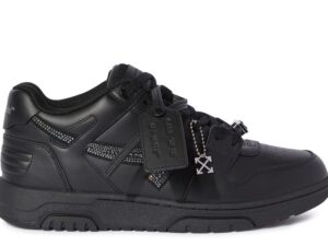 OFF-WHITE Out Of Office OOO Low Tops Black Metal