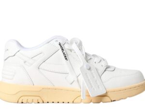 OFF-WHITE Out Of Office OOO Low Tops White Gold