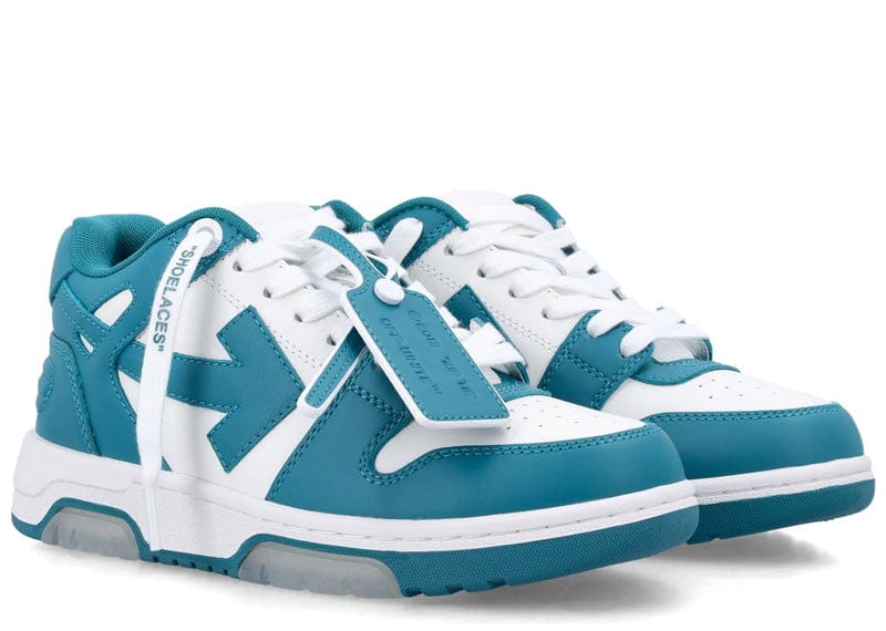 OFF-WHITE Out Of Office OOO Low Tops White Petrol Blue (Women's) - Image 2