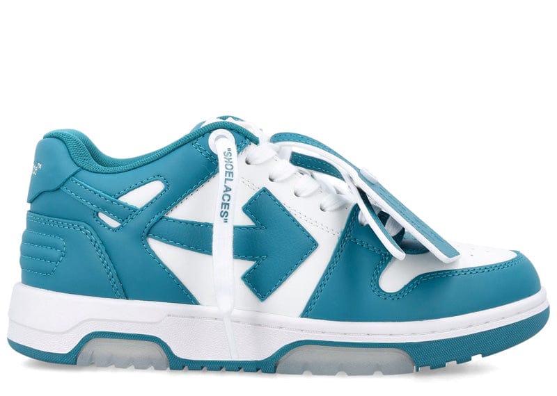 OFF-WHITE Out Of Office OOO Low Tops White Petrol Blue (Women's)