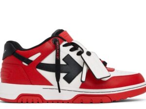 OFF-WHITE OUT OF OFFICE BASKET SNEAKERS RED/BLACK
