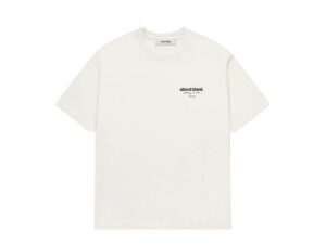 ABOUT:BLANK REVERSE T-SHIRT OAT/BLACK