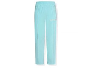 PALM ANGELS CHENILLE CLASSIC TRACK PANTS LIGHT BLUE
