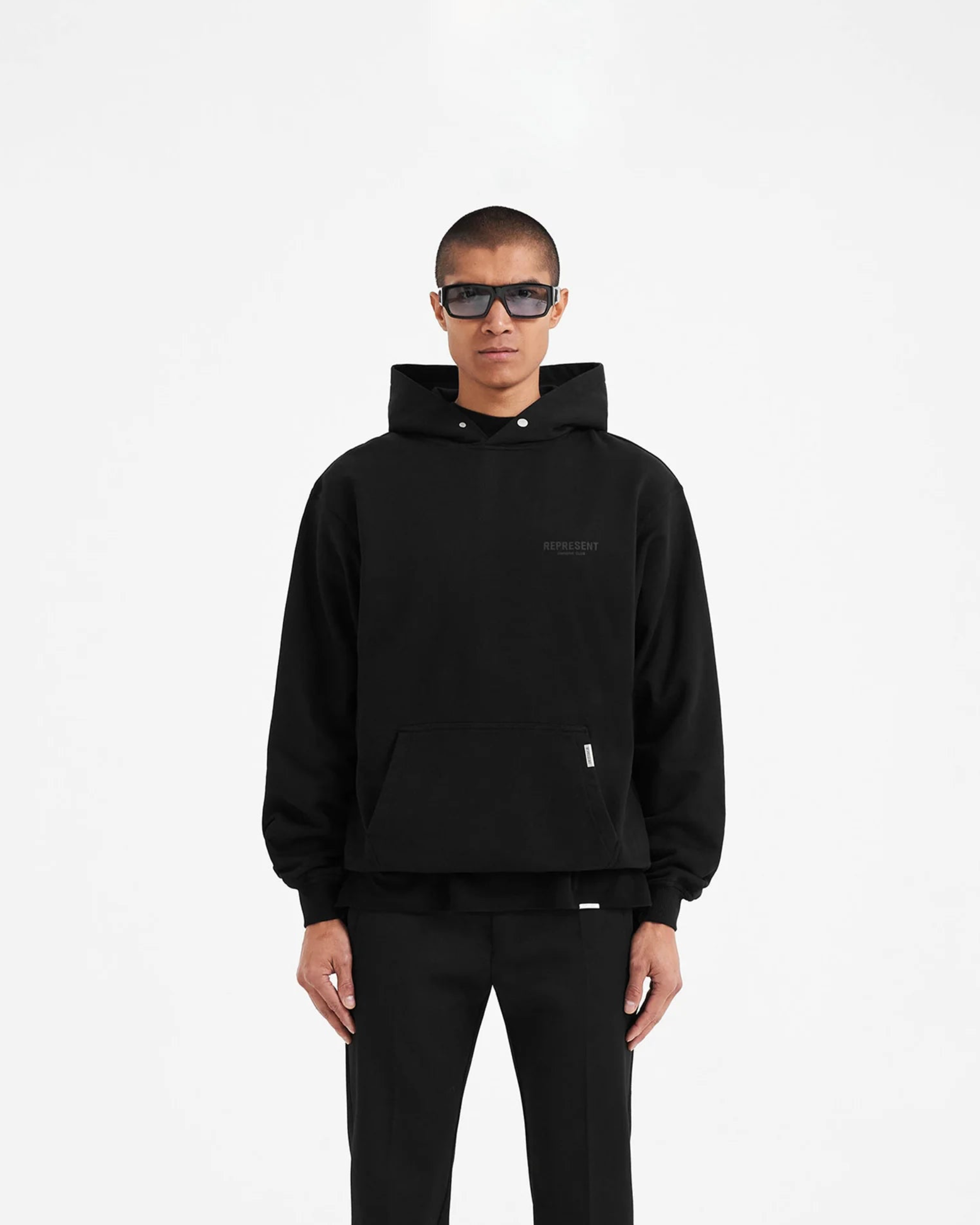 Represent Owners Club Reflective Hoodie 'Black' - Image 3